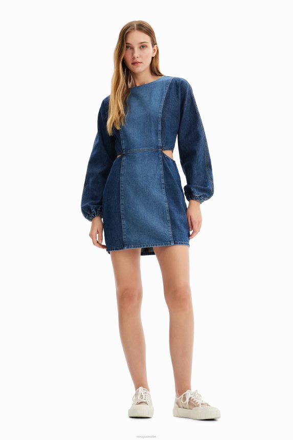 Women DesigualCircular Denim cut-out dress Clothing 68X240961