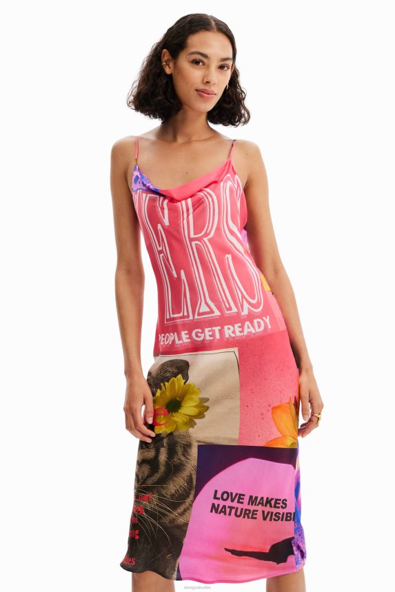 Women DesigualCollage lingerie midi dress Clothing 68X24054