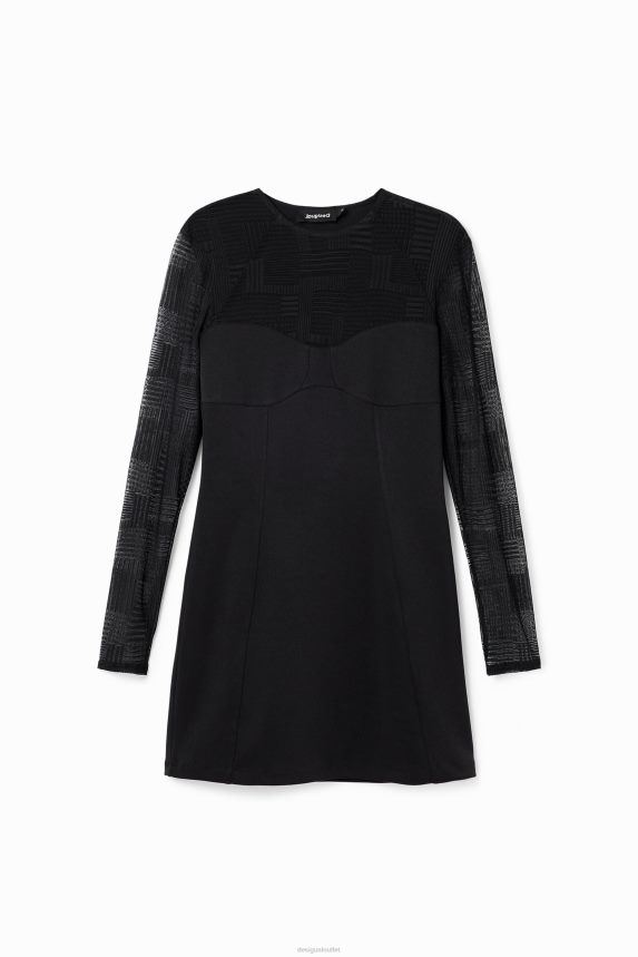 Women DesigualCombination short dress Clothing 68X240487