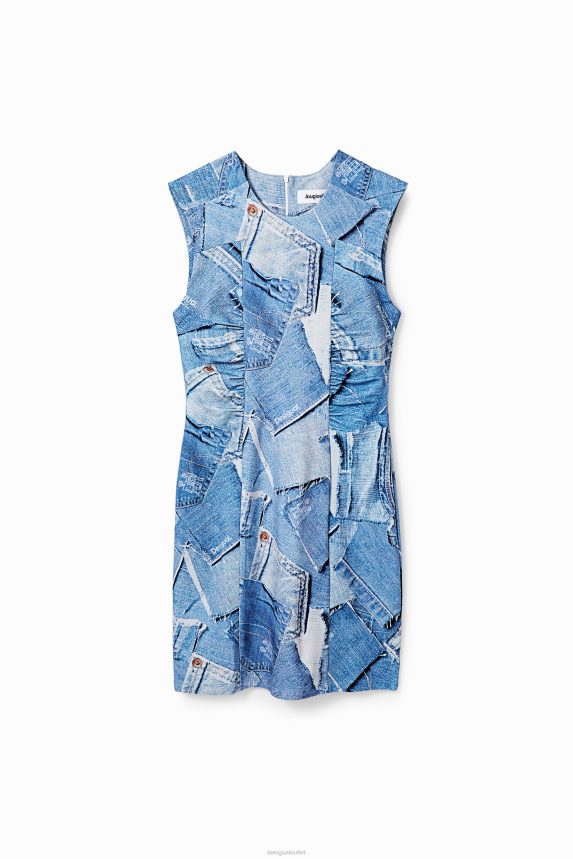 Women DesigualDenim patchwork mini dress Clothing 68X240900
