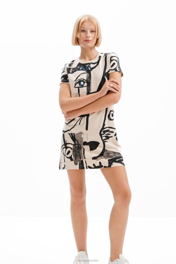 Women DesigualFace mini T-shirt dress Clothing 68X2401000