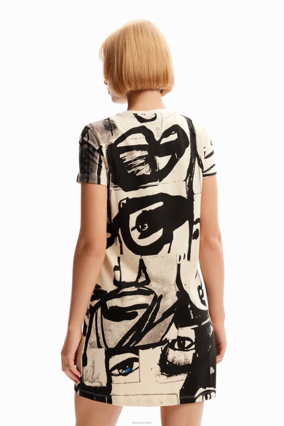 Women DesigualFace mini T-shirt dress Clothing 68X2401000