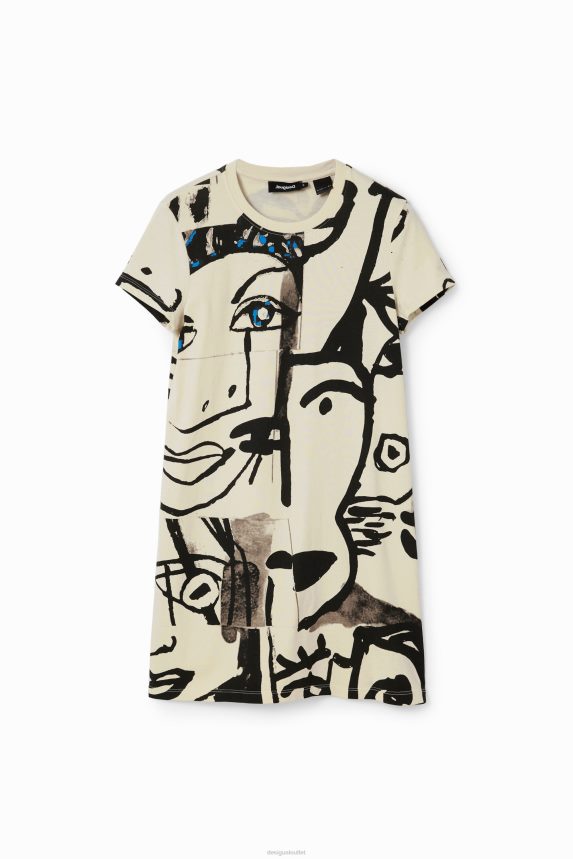 Women DesigualFace mini T-shirt dress Clothing 68X2401000