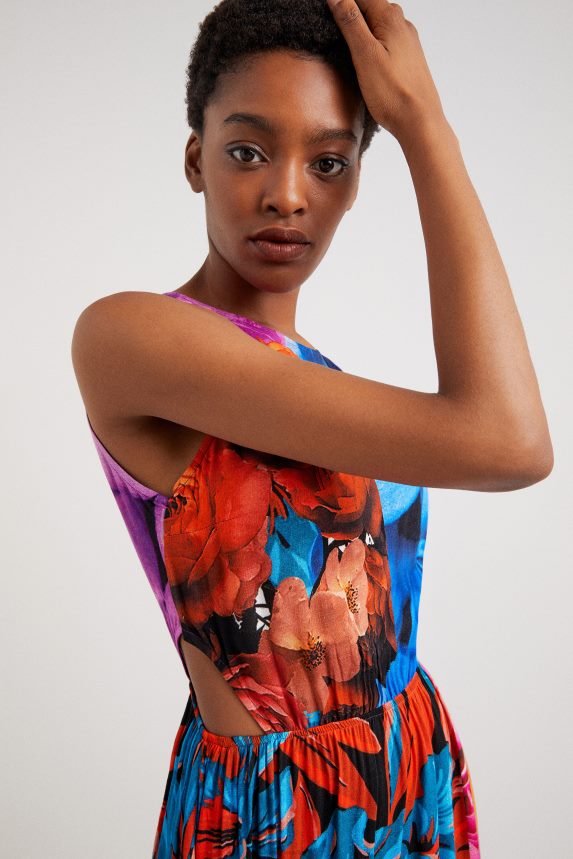 Women DesigualFloral cut-out dress Clothing 68X240482