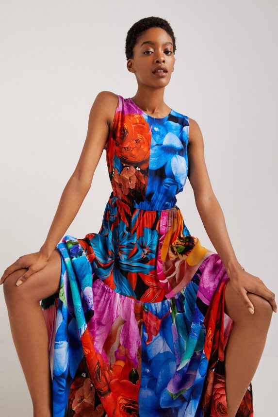 Women DesigualFloral cut-out dress Clothing 68X240482