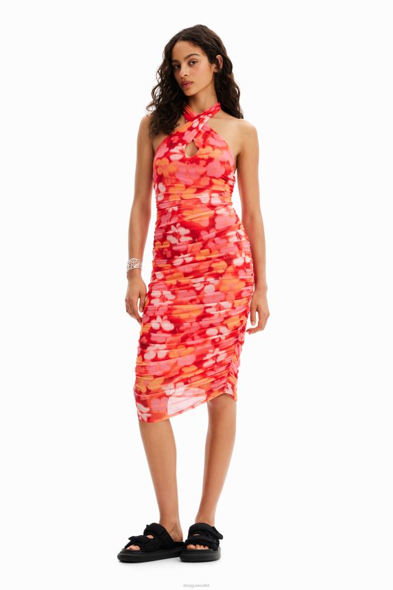 Women DesigualFloral halter midi dress Clothing 68X240364