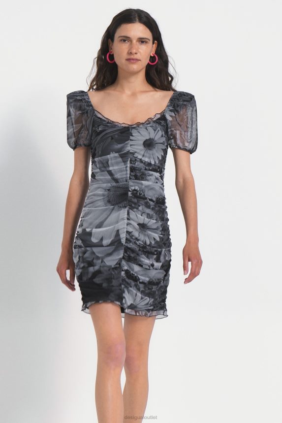 Women DesigualFloral ruched dress Clothing 68X2401136