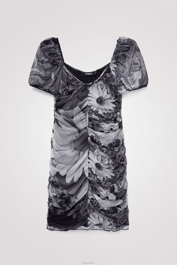 Women DesigualFloral ruched dress Clothing 68X2401136