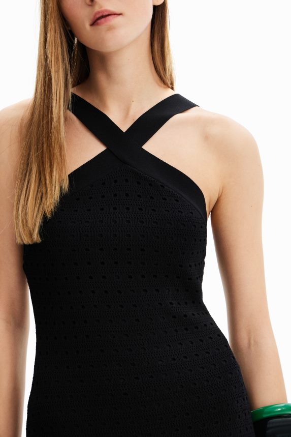 Women DesigualFringed halter midi dress Clothing 68X240326