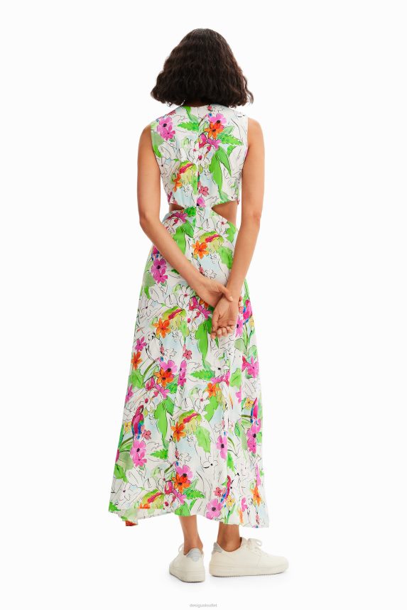 Women DesigualLong cut-out dress Clothing 68X240332