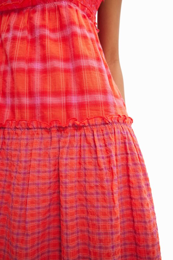 Women DesigualLong patchwork strappy dress Clothing 68X240563