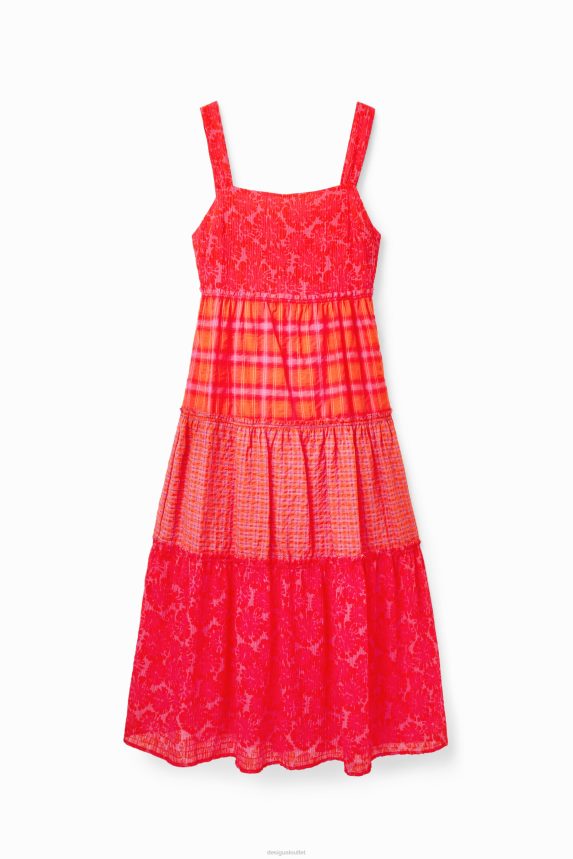 Women DesigualLong patchwork strappy dress Clothing 68X240563