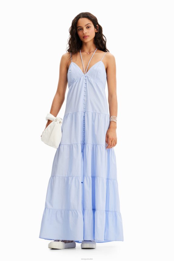 Women DesigualLong striped dress Clothing 68X240467