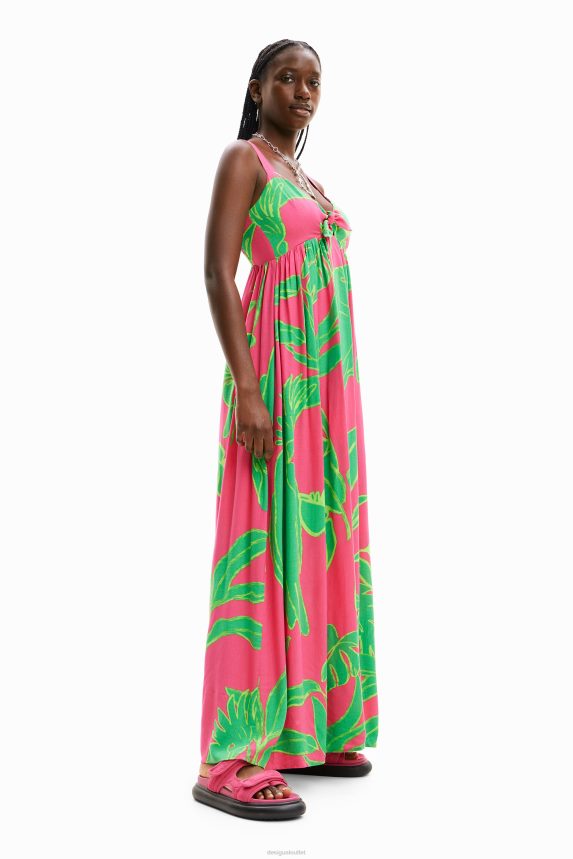 Women DesigualLong sweetheart-neckline dress Clothing 68X240397