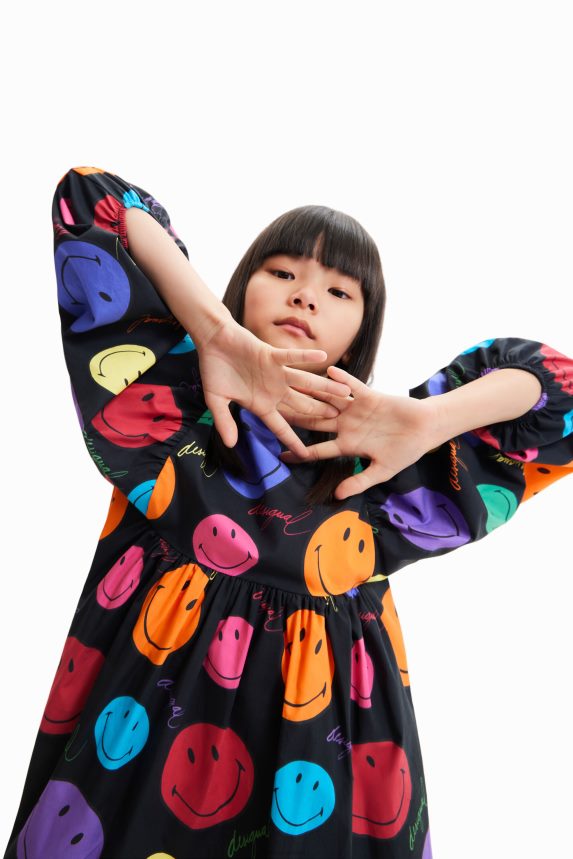 Women DesigualLoose Smiley dress Clothing 68X2401736