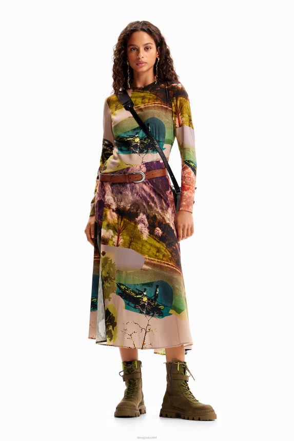 Women DesigualM. Christian Lacroix collage midi dress Clothing 68X240168