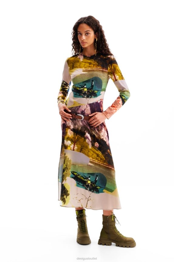 Women DesigualM. Christian Lacroix collage midi dress Clothing 68X240168