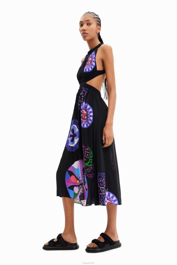 Women DesigualM. Christian Lacroix cut-out midi dress Clothing 68X240932