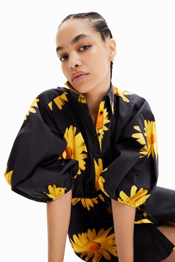 Women DesigualM. Christian Lacroix daisy shirt dress Clothing 68X240862