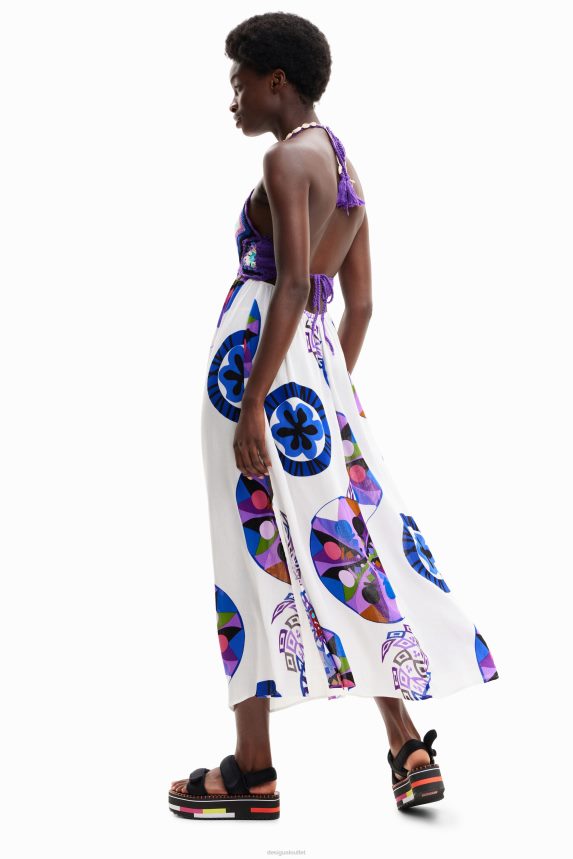 Women DesigualM. Christian Lacroix long crochet dress Clothing 68X240523