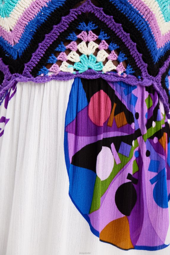 Women DesigualM. Christian Lacroix long crochet dress Clothing 68X240523