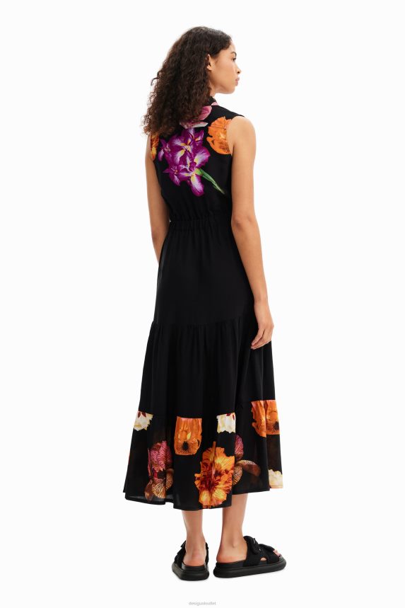 Women DesigualM. Christian Lacroix long floral shirt dress Clothing 68X24035