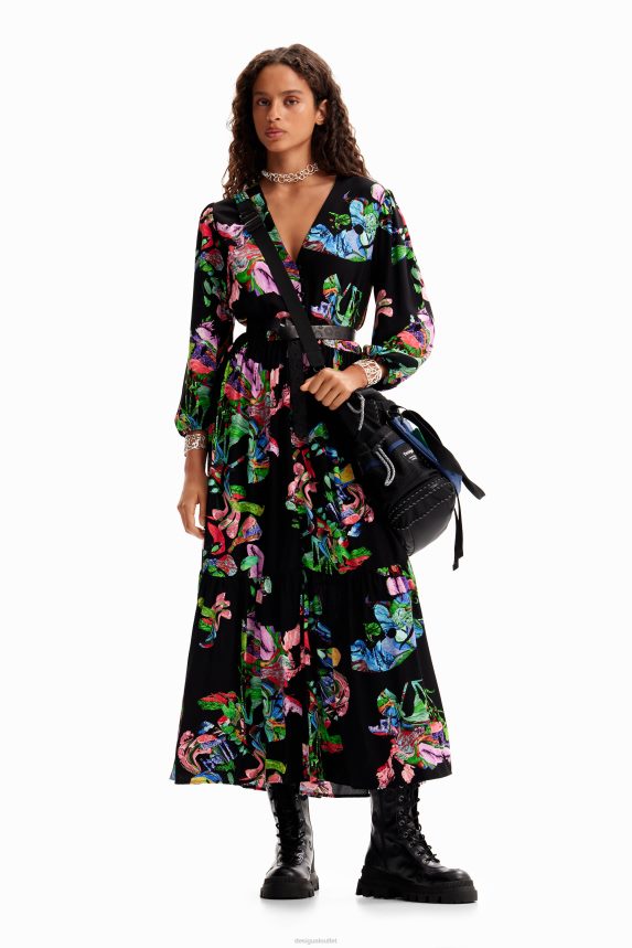 Women DesigualM. Christian Lacroix midi shirt dress Clothing 68X240135
