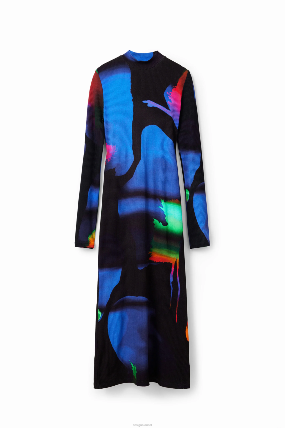 Women DesigualM. Christian Lacroix neon midi dress Clothing 68X240202