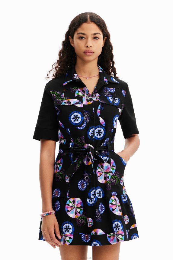 Women DesigualM. Christian Lacroix short ball shirt dress Clothing 68X24053