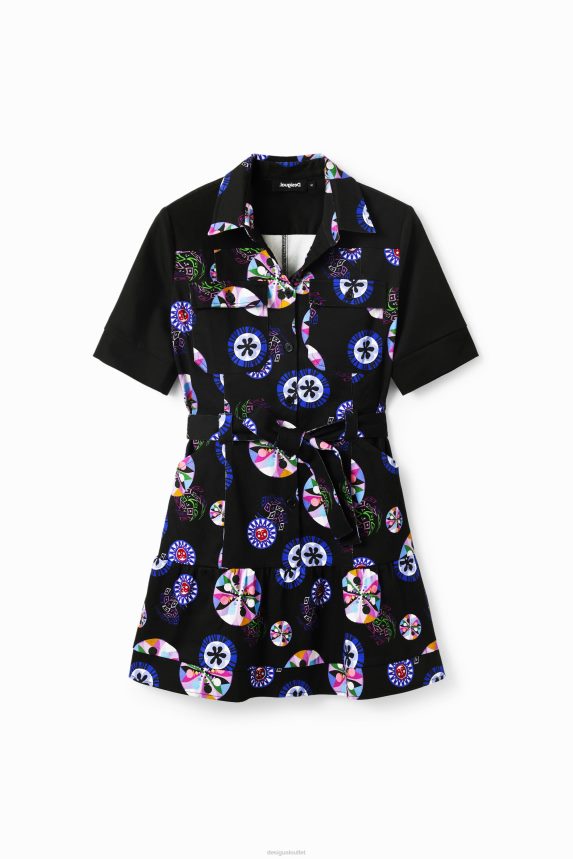 Women DesigualM. Christian Lacroix short ball shirt dress Clothing 68X24053