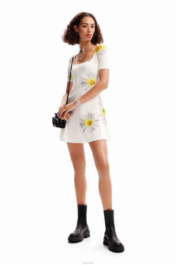 Women DesigualM. Christian Lacroix short daisy dress Clothing 68X240187
