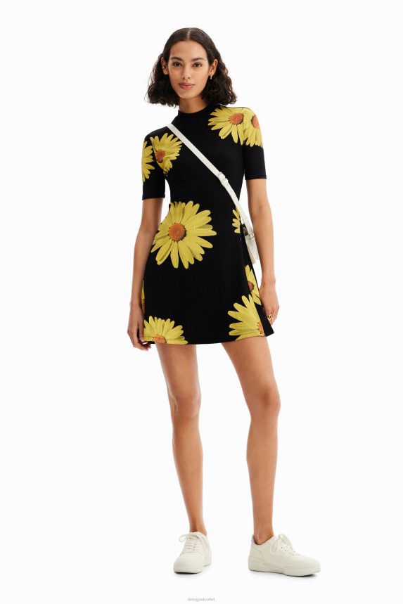 Women DesigualM. Christian Lacroix short daisy dress Clothing 68X240349
