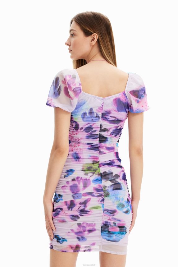 Women DesigualM. Christian Lacroix short ruched dress Clothing 68X240620