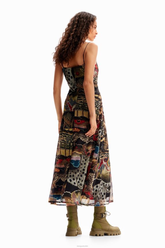 Women DesigualM. Christian Lacroix tapestry midi dress Clothing 68X24091