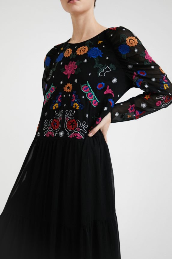 Women DesigualMidi-dress tulle Clothing 68X2401094