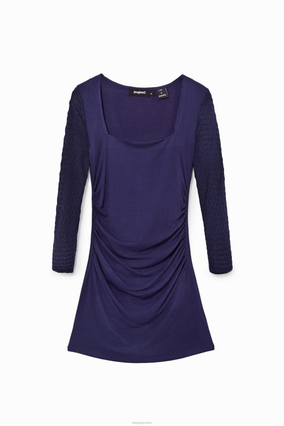 Women DesigualNavy knit dress Clothing 68X2401115