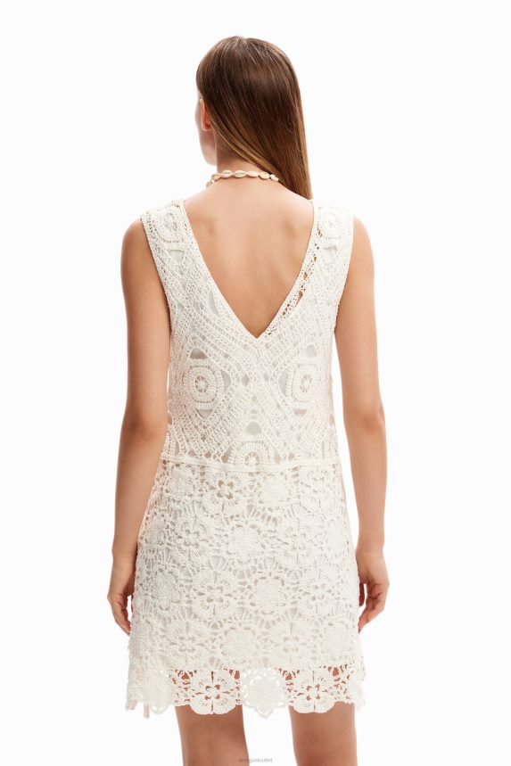 Women DesigualShort crochet dress Clothing 68X24051