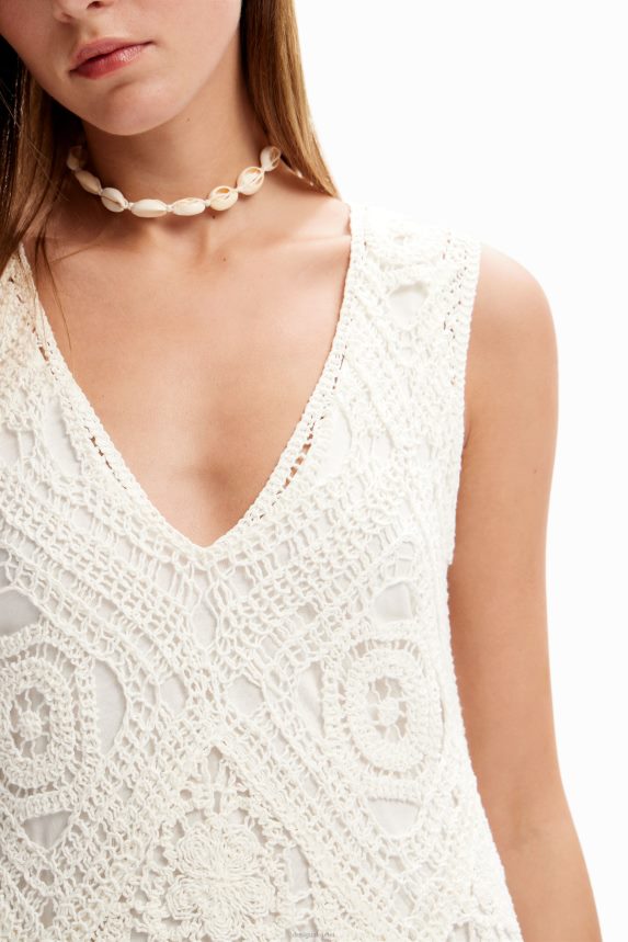 Women DesigualShort crochet dress Clothing 68X24051