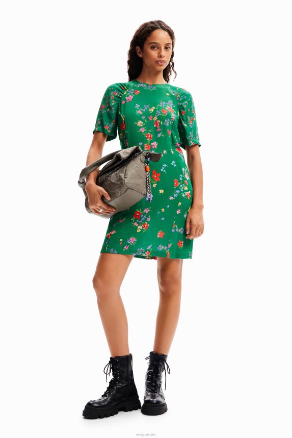 Women DesigualShort floral dress Clothing 68X24092