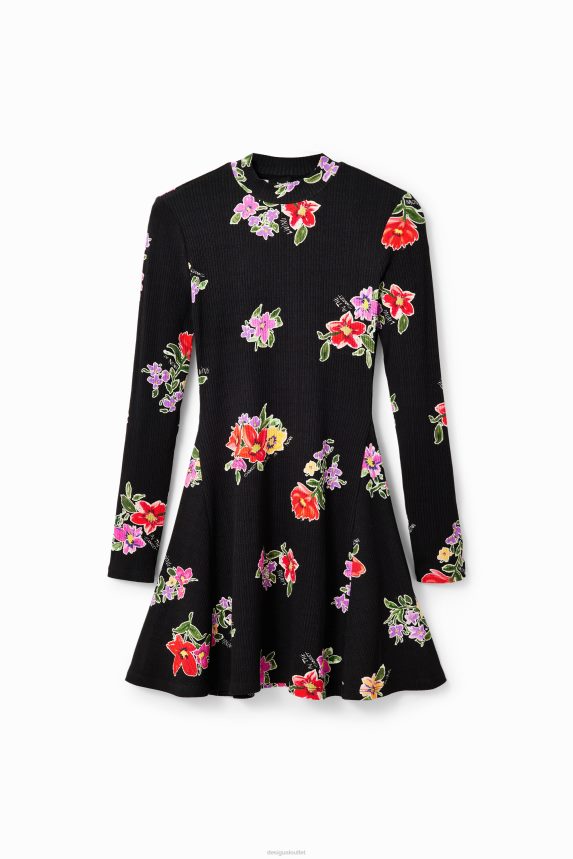 Women DesigualShort floral skater dress Clothing 68X24017