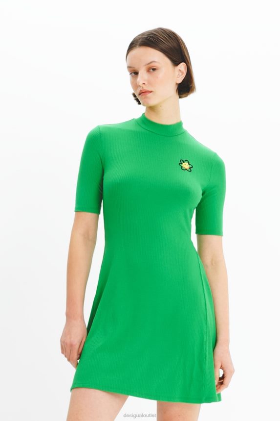 Women DesigualShort flower skater dress Clothing 68X240863