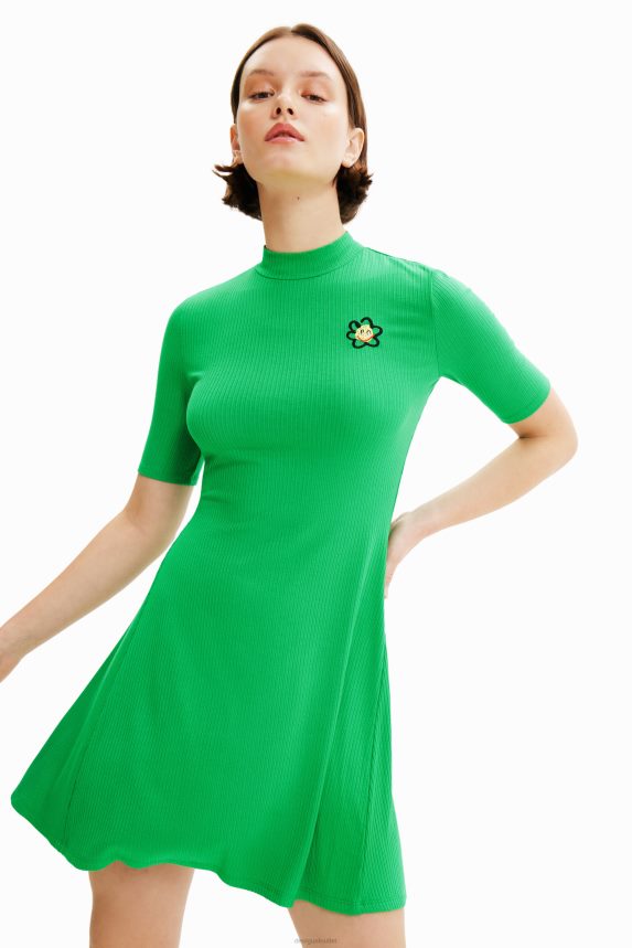 Women DesigualShort flower skater dress Clothing 68X240863