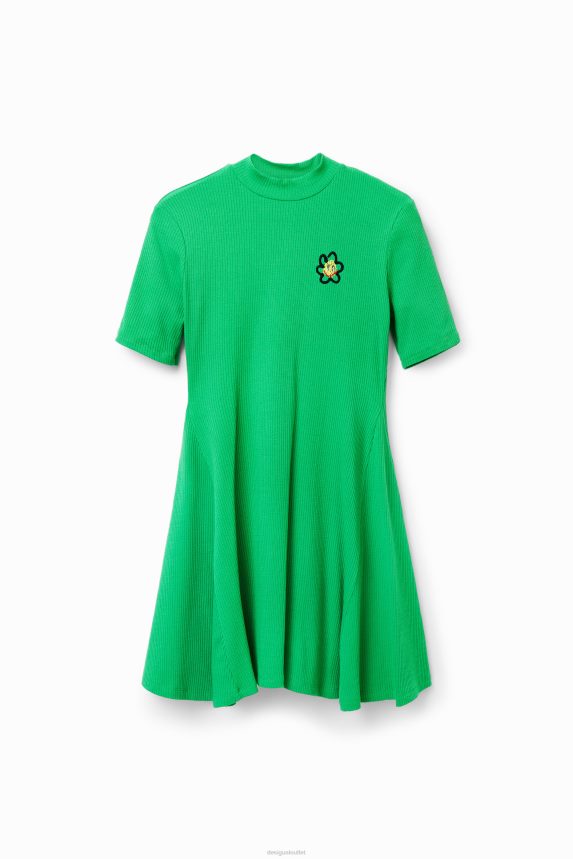 Women DesigualShort flower skater dress Clothing 68X240863