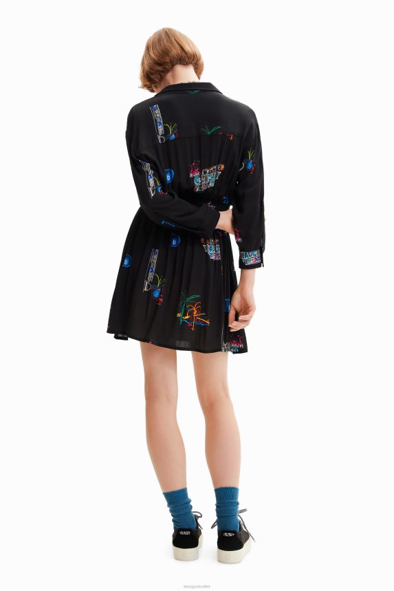 Women DesigualShort illustration shirt dress Clothing 68X240719