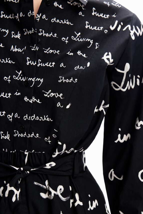 Women DesigualShort message tunic dress Clothing 68X240232