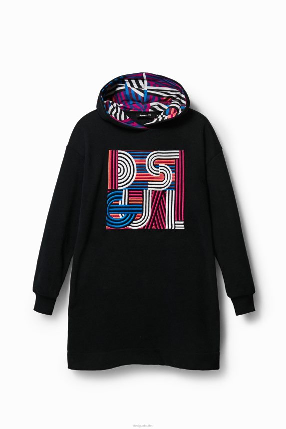 Women DesigualShort plush hooded dress Clothing 68X2401038