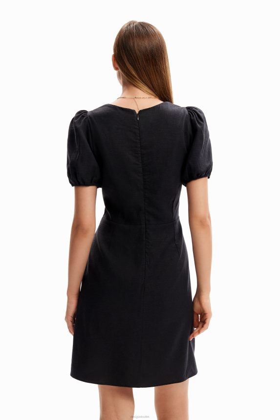 Women DesigualShort puff-sleeve dress Clothing 68X240186