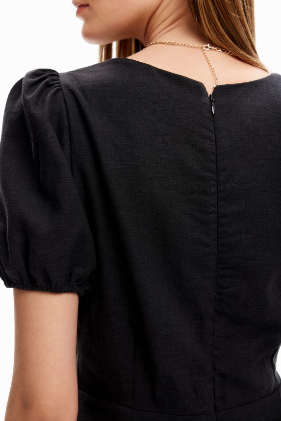 Women DesigualShort puff-sleeve dress Clothing 68X240186