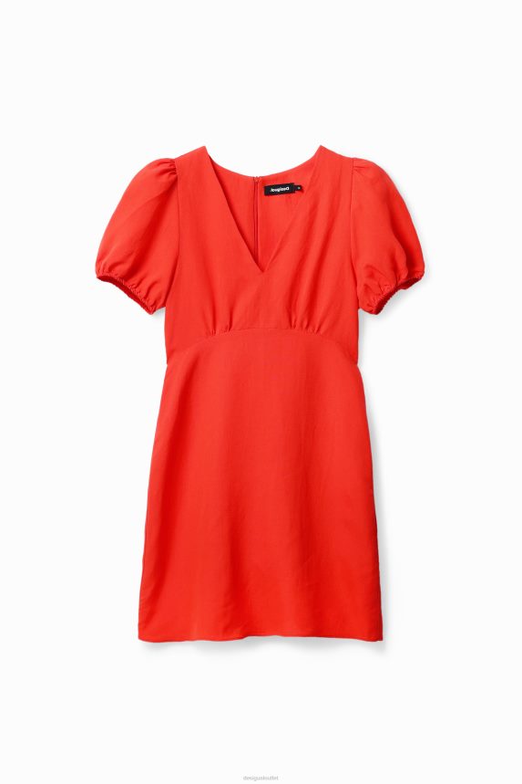 Women DesigualShort puff-sleeve dress Clothing 68X240222