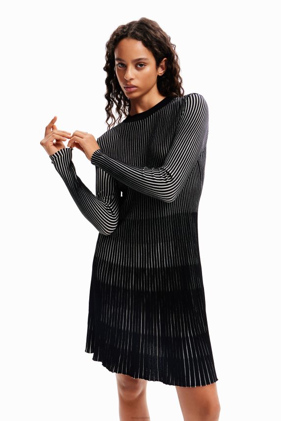 Women DesigualShort ribbed dress Clothing 68X240188